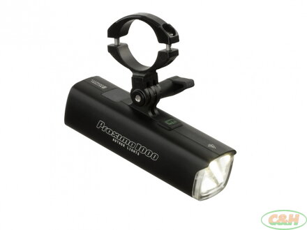 AUTHOR Světlo př. PROXIMA 1000 lm / GoPro clamp USB Alloy černá