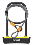 zámek ONGUARD podkova 115x230x11 mm žlutá + lanko 1200x10 mm
