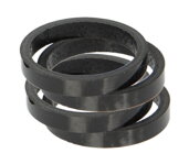 spacer A-H 1 1/8" 3mm carbon černý 5ks