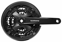 kliky SHIMANO FC-MT101-L 175mm 44-32-22, černé, s krytem, 9 speed, pro osu čtyřhran, v krabičce