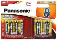 alkalické baterie AA Panasonic blistr 8 ks