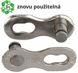 spojka řetězu KMC 7-8 speed EPT povrch, šedý 7,1 mm, blistr 2 ks
