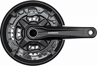 kliky SHIMANO FC-MT210-L, 175mm 40-30-22 zubů, černé, s krytem, 9 speed, v krabičce