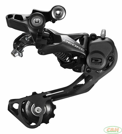 měnič SHIMANO Deore RD-M6000GS, 10 speed, černý, v krabičce