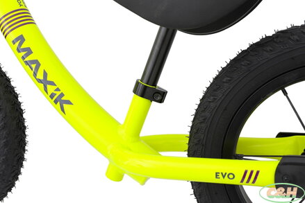 odrážedlo MAXÍK Evo Lite fluo žlutá/fialová + YAK