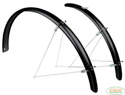 blatníky set OLYMPIK 26" MTB/Trek, 58 mm, černé