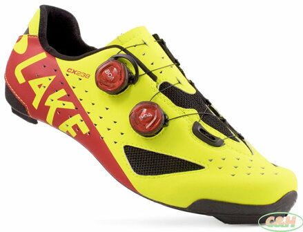 tretry LAKE CX238 Carbon fluo žlutá/červená vel.45