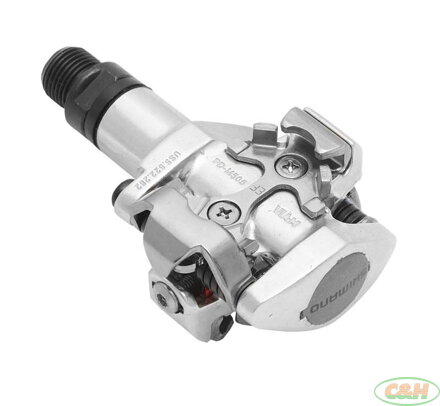 pedály SHIMANO SPD PD-M505S stříbrné s kufry SM-SH51 v krabičce