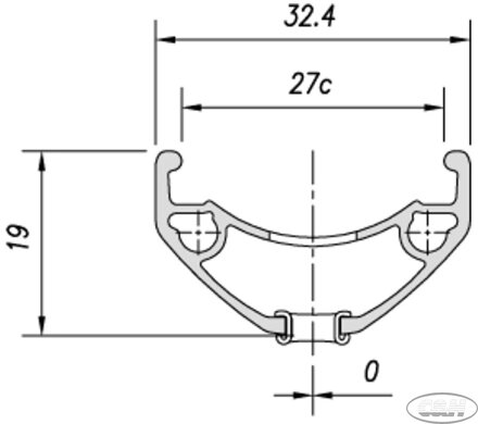 ráfek MACH1 27,5" Cross-R 27 32děr/1nýt černý