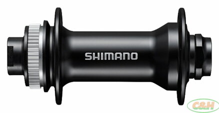 náboj disc SHIMANO HB-MT400-B 32děr Center lock 15mm e-thru-axle 110mm přední černý