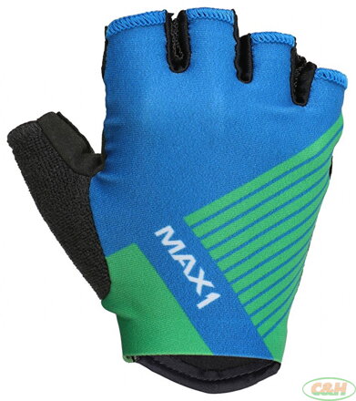 dětské krátkoprsté rukavice MAX1 Raceday 11-12 let modro/zelené