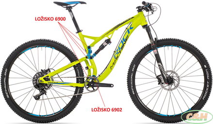ložisko 6902 2RS pro rámy Rock Machine Blizzard