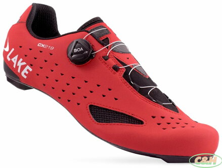 tretry LAKE CX219 Carbon červeno/bílé vel.44,5