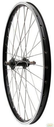 zapletené kolo 24" MAX1 V-brake zadní, ložisko, závit, černé/stříbrné