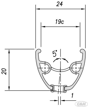 ráfek MACH1 29" Neo disc 36děr/1nýt černý