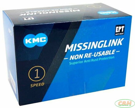 spojka řetězu KMC 1R Z1eHX EPT single speed, 2 ks, cena za balení