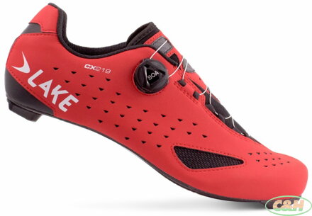 tretry LAKE CX219 Carbon červeno/bílé vel.44,5