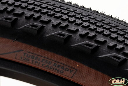 plášť K-SERIES Crusher Gravel 700x40C 120 TPI TLR kevlar, hnědý bok