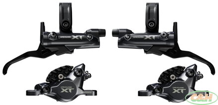 brzda kotoučová SHIMANO XT M8200 p+z komplet bez kotoučů a adapteru, J-kit, v krabičce