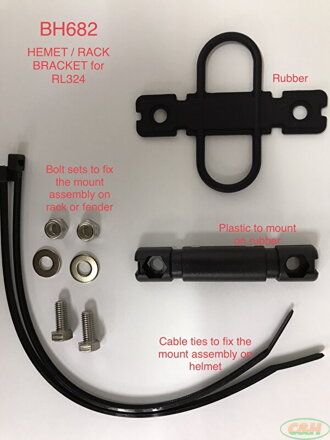 držák SMART pro blikačku USB RL-324 na koš/nosič/přilbu