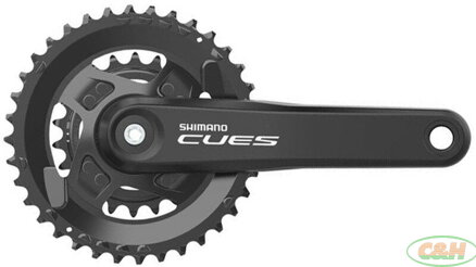 kliky SHIMANO Cues FC-U4010-2, 175mm, 36-22 zubů, černé, 11,10,9 speed, pro osu čtyřhran, v krabičce