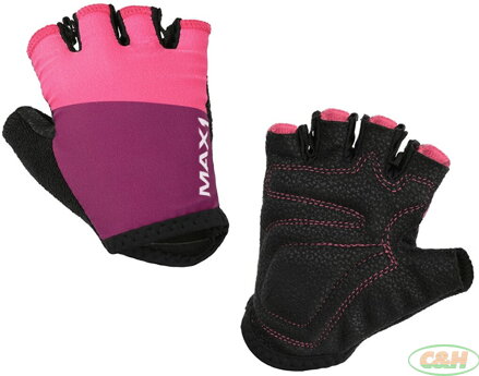 dětské krátkoprsté rukavice MAX1 7-8 let fialovo/růžové