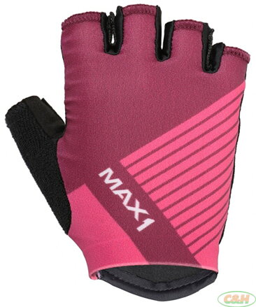 dětské krátkoprsté rukavice MAX1 Raceday 9-10 let fialovo/růžové