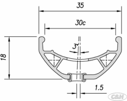 ráfek MACH1 27,5" Trucky 30 disc 32děr/1nýt černý