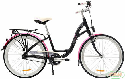 kolo STORM Stockholm 26" 3sp. 15" černé / růžové