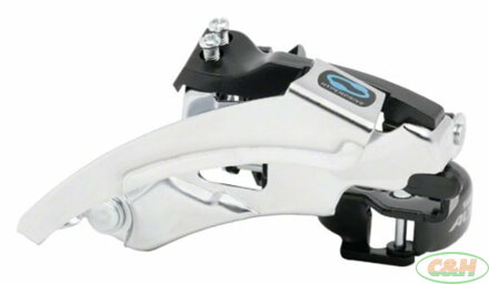 přesmykač SHIMANO Altus FD-M310 34,9mm (adapt.31,8 a 28,6 mm) univerzální tah Top Swing, v krabičce