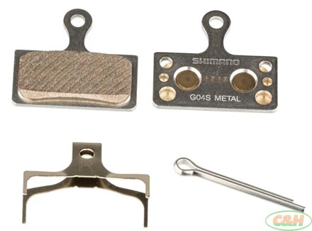 brzdové destičky SHIMANO G04S metal, na blistru