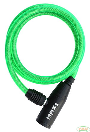 zámek spirála MAX1 1200x8 mm zelený