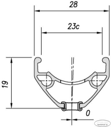 ráfek MACH1 29" Cross-R 23 32děr/1nýt černý