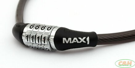 zámek lanko MAX1 650x8 mm černý kódový