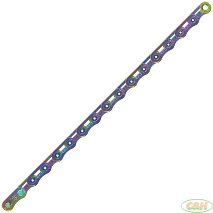 řetěz SRAM 12 speed Red E1 Flattop Rainbow 126 čl.+spojka PowerLock Flowlink v krabičce