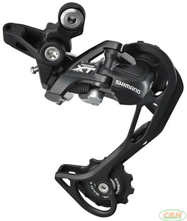 měnič SHIMANO XT RD-M781GSL, 10 speed, černý, Shadow typ