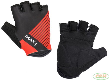 dětské krátkoprsté rukavice MAX1 Raceday 3-4 roky černo/červené