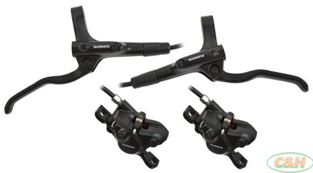 brzda kotoučová SHIMANO MT200, p+ z (900+1700 mm) komplet bez kotoučů /  (zadní J-kit)