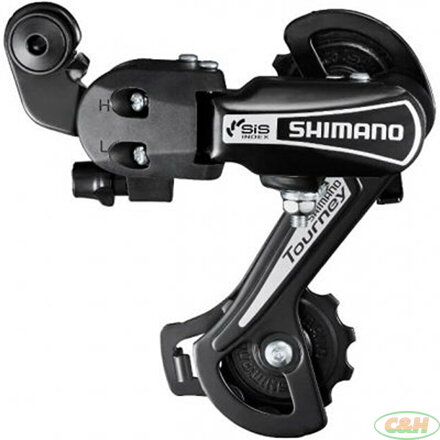 měnič SHIMANO RD-TY21SS-L bez háku 6speed , krátké vodítko, černý, v krabičce