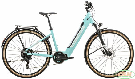 elektrokolo Rock Machine Crossride INT e425 lady touring (M) mentolová/bílá