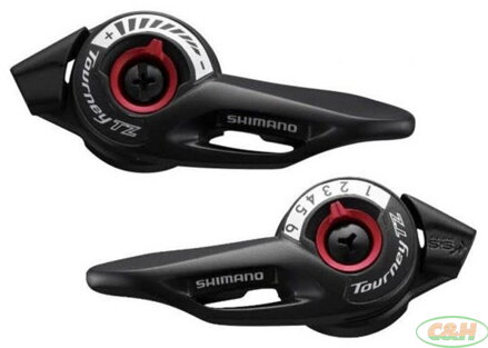 řazení SHIMANO SL-TZ500-L+7 7 kolo SIS + lanka 1800 a 2050mm (pár) v krabičce