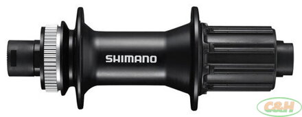 náboj disc SHIMANO FH-MT400-B 32děr Center lock 12mm e-thru-axle 148mm 8-11 speed zadní černý
