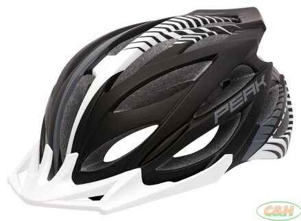 přilba RM Peak černo/bílá vel. S/M 56-58cm