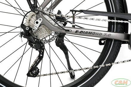 elektrokolo STORM E-Diamond 7 low step MX3 510 720 Wh 21" šedá