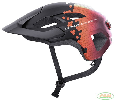 přilba KED Embrace Jr. S/M Black Maroon Red Matt 52-58 cm