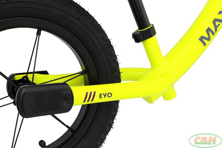 odrážedlo MAXÍK Evo Lite fluo žlutá/fialová + YAK