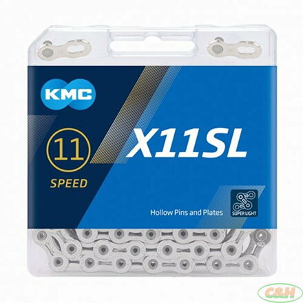 řetěz KMC X-11 Super Light stříbrný v krabičce 118 čl.