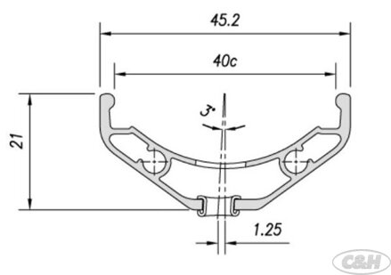 ráfek MACH1 27,5" Trucky 40 disc 32děr/1nýt černý