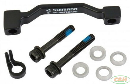 adaptér kotoučové brzdy SHIMANO SM-MA-F203P/PMA, 203mm, přední, v krabičce