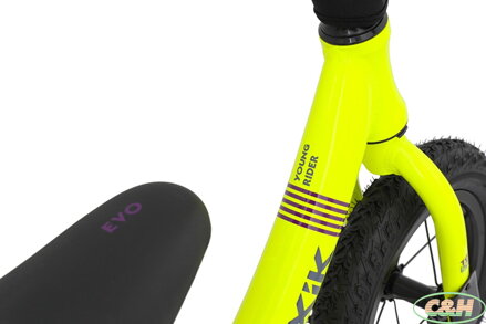 odrážedlo MAXÍK Evo Lite fluo žlutá/fialová + YAK